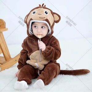 Brown Monkey Kids One Piece Costume